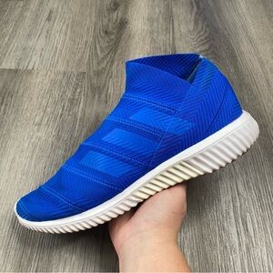 Adidas Nemeziz Tango 18.1 TR‎ Men's Soccer Turf Blue White sneakers AC7355 Sz 12